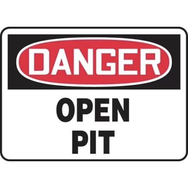 Accuform OSHA DANGER SAFETY SIGN OPEN PIT MCSP186XL MCSP186XL - main